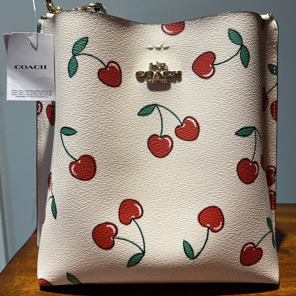 Coach Cherry Print Mollie Bucket Bag